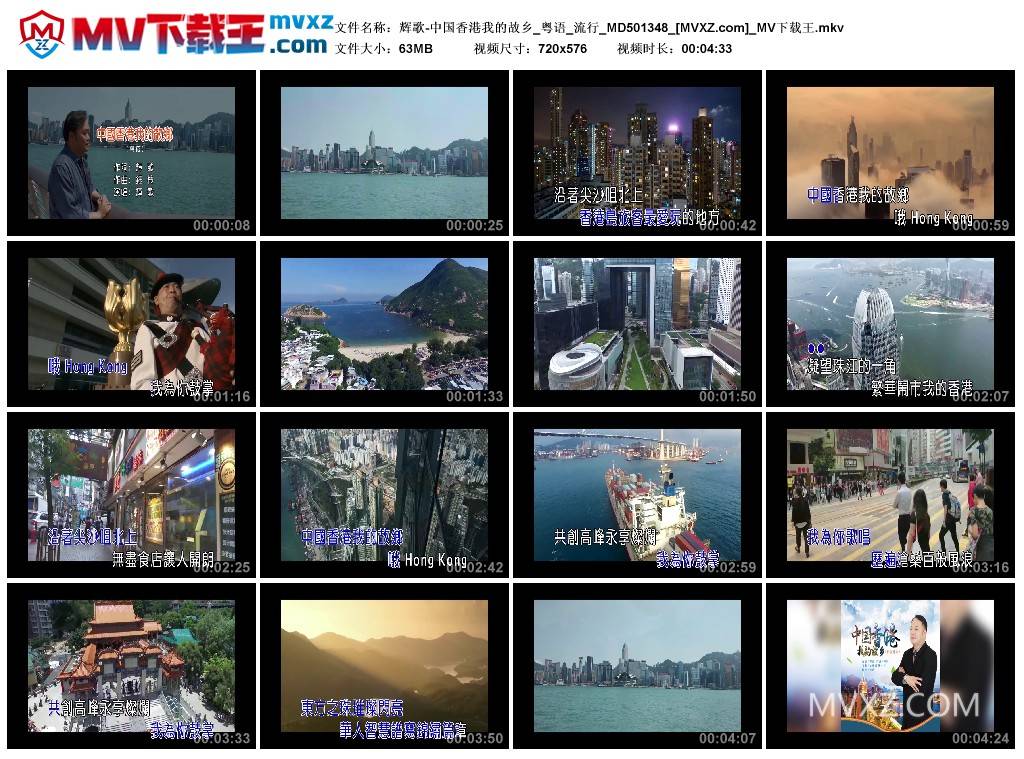 辉歌-中国香港我的故乡_粤语_流行_MD501348